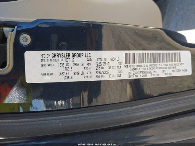 Aukcja sprzedaży 2013 Chrysler Town & Country Touring, vin: 2C4RC1BG6DR604405, numer aukcji: 46219693