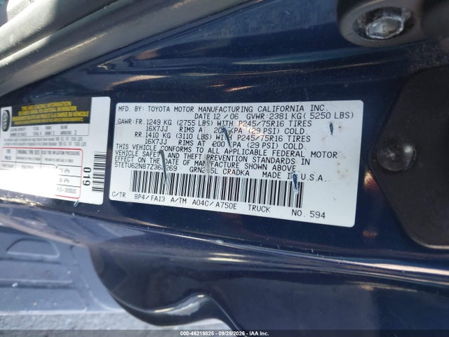 Aukcja sprzedaży 2007 Toyota Tacoma Prerunner V6, vin: 5TETU62N87Z368269, numer aukcji: 46219825
