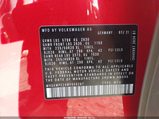 Volkswagen ID.4 PRO S 2021 WVGKMPE29MP056267 Image 9