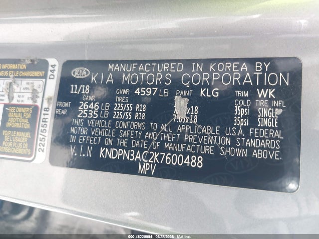 KIA Sportage Ex 2019 KNDPN3AC2K7600488 Image 9