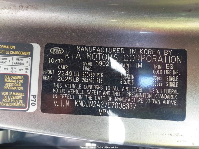 KIA Soul 2014 KNDJN2A27E7008337 Image 9