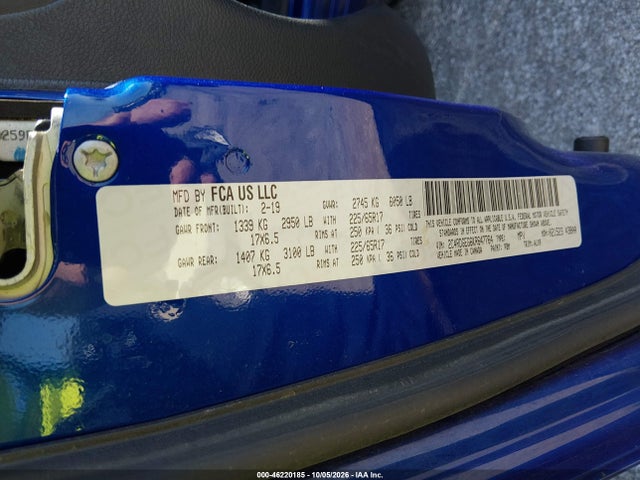 Aukcja sprzedaży 2019 Dodge Grand Caravan Gt, vin: 2C4RDGEG6KR647764, numer aukcji: 46220185