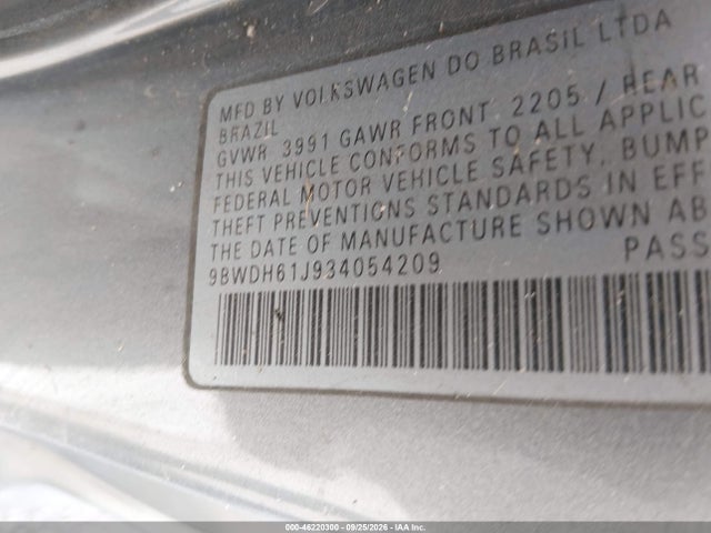 Aukcja sprzedaży 2003 Volkswagen Gti Vr6, vin: 9BWDH61J934054209, numer aukcji: 46220300