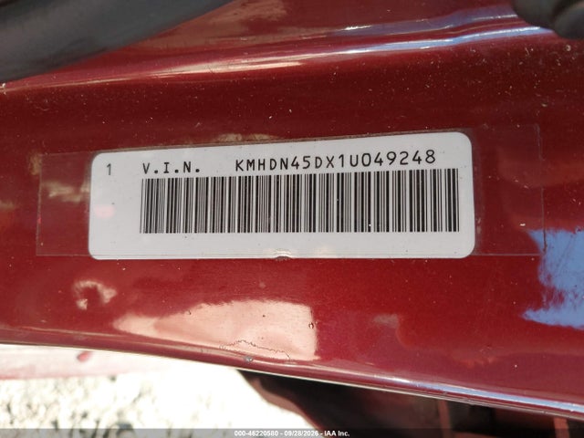 46220580 :رقم المزاد ، KMHDN45DX1U049248 vin ، 2001 Hyundai Elantra Gls مزاد بيع