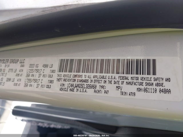 46220791 :رقم المزاد ، 1C4AJWAG5EL326060 vin ، 2014 Jeep Wrangler Willys Wheeler مزاد بيع