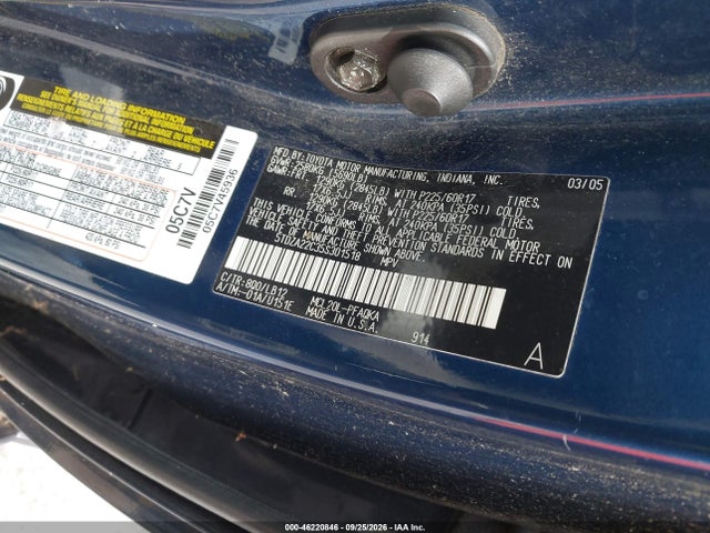 Продажа на аукционе авто 2005 Toyota Sienna Xle Limited, vin: 5TDZA22C35S301518, номер лота: 46220846