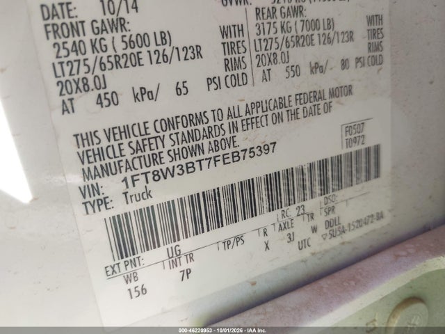Ford F-350 Lariat 2015 1FT8W3BT7FEB75397 Image 9