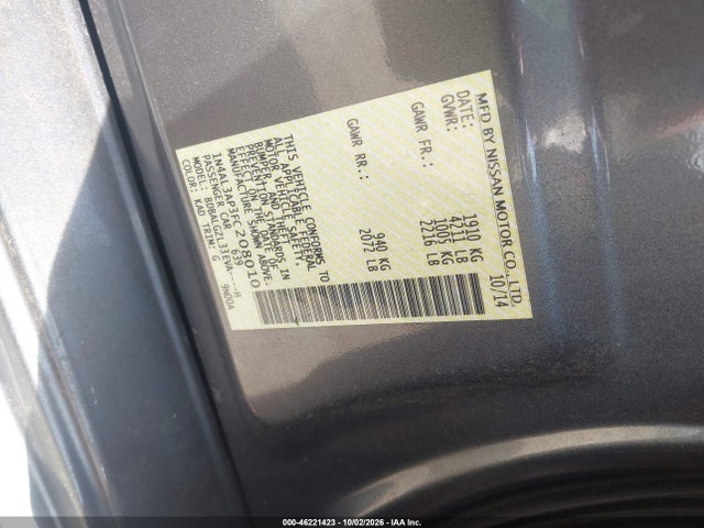46221423 :رقم المزاد ، 1N4AL3AP3FC208010 vin ، 2015 Nissan Altima 2.5 S مزاد بيع