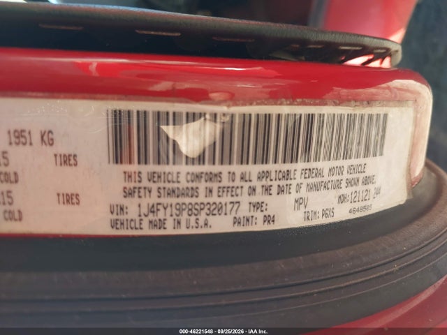 Aukcja sprzedaży 1995 Jeep Wrangler / Yj S/rio Grande, vin: 1J4FY19P8SP320177, numer aukcji: 46221548