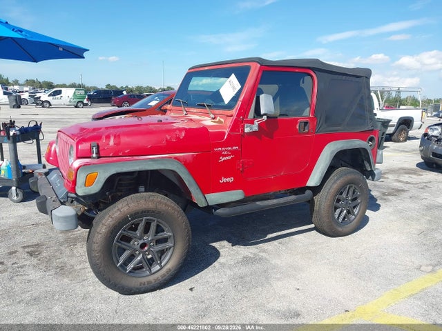 Продажа на аукционе авто 1999 Jeep Wrangler Sport, vin: 1j4fy19s0xp472238, номер лота: 46221802