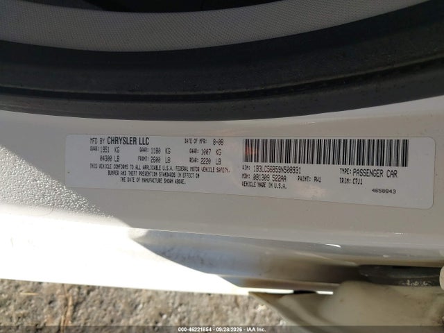 Aukcja sprzedaży 2009 Dodge Avenger Sxt, vin: 1B3LC56B59N508931, numer aukcji: 46221854