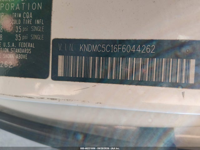 Aukcja sprzedaży 2015 Kia Sedona Ex, vin: KNDMC5C16F6044262, numer aukcji: 46221856