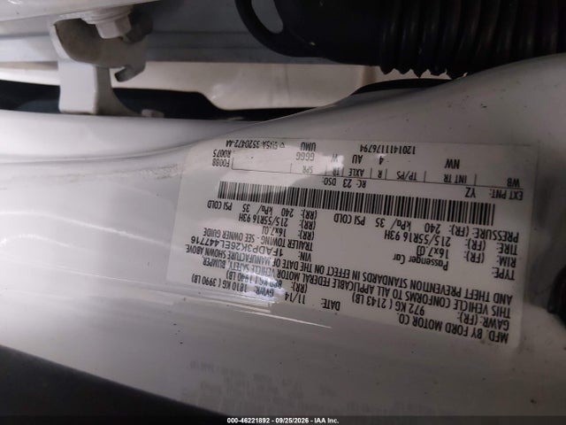 2014 Ford Focus Se მანქანა იყიდება აუქციონზე, vin: 1FADP3K26EL447716, აუქციონის ნომერი: 46221892