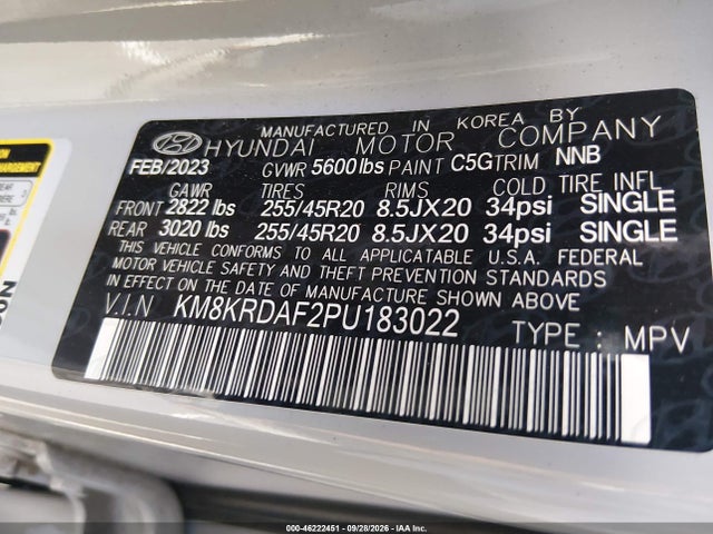 Hyundai Ioniq 5 Limited 2023 KM8KRDAF2PU183022 Image 9