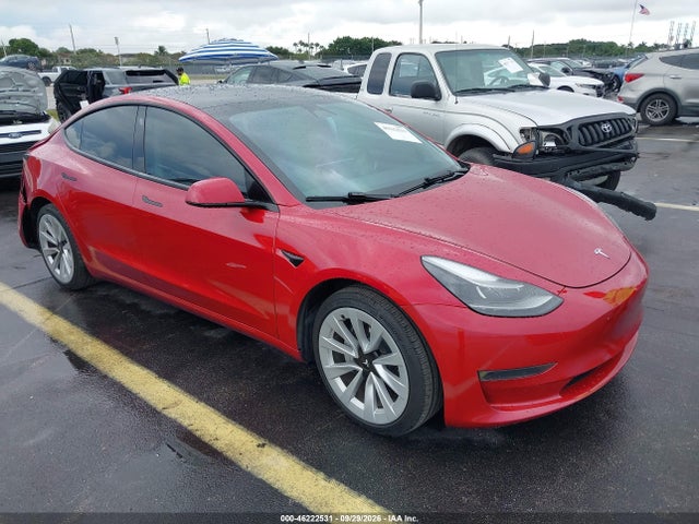 46222531 :رقم المزاد ، 5YJ3E1EA7NF371302 vin ، 2022 Tesla Model 3 Rear-wheel Drive مزاد بيع