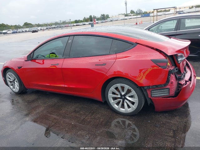 46222531 :رقم المزاد ، 5YJ3E1EA7NF371302 vin ، 2022 Tesla Model 3 Rear-wheel Drive مزاد بيع
