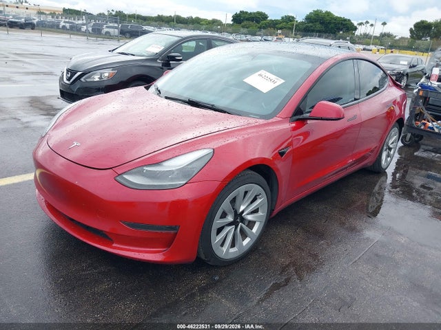 46222531 :رقم المزاد ، 5YJ3E1EA7NF371302 vin ، 2022 Tesla Model 3 Rear-wheel Drive مزاد بيع