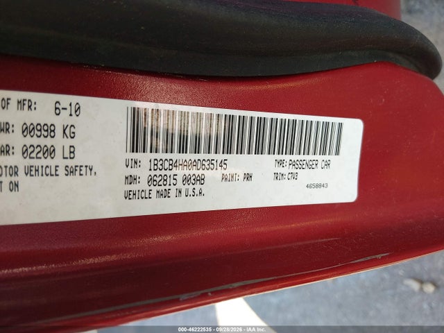 Aukcja sprzedaży 2010 Dodge Caliber Sxt, vin: 1B3CB4HA0AD635145, numer aukcji: 46222535