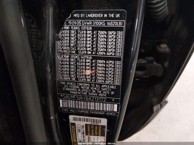 Aukcja sprzedaży 2006 Land Rover Range Rover Supercharged, vin: SALMF13476A213172, numer aukcji: 46222550