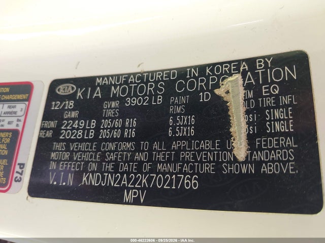 KIA Soul 2019 KNDJN2A22K7021766 Image 9