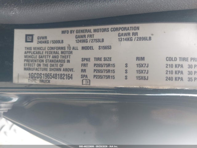Продаж на аукціоні авто 2004 Chevrolet Colorado Ls, vin: 1GCDS196548182164, номер лоту: 46222699