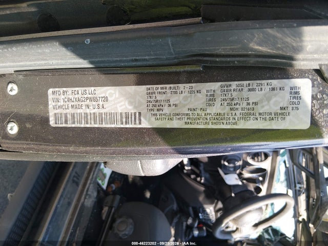 Aukcja sprzedaży 2023 Jeep Wrangler 2-door Sport S 4x4, vin: 1C4HJXAG2PW657720, numer aukcji: 46223202