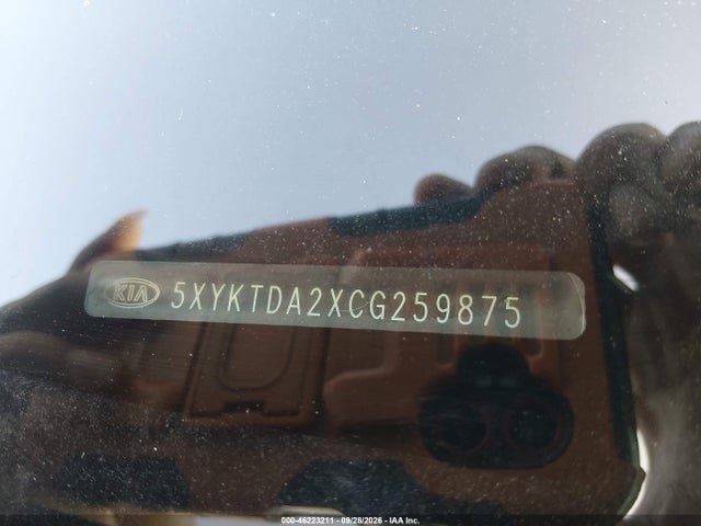 46223211 :رقم المزاد ، 5XYKTDA2XCG259875 vin ، 2012 Kia Sorento Lx V6 مزاد بيع
