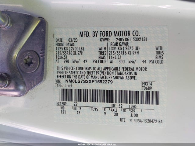 Ford Transit Connect Xl 2023 NM0LS7S2XP1552279 Image 9
