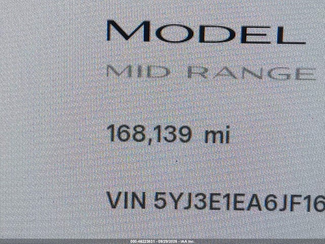 Продаж на аукціоні авто 2018 Tesla Model 3 Long Range/mid Range, vin: 5YJ3E1EA6JF163812, номер лоту: 46223631