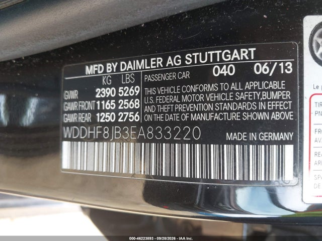 Продаж на аукціоні авто 2014 Mercedes-benz E 350 4matic, vin: WDDHF8JB3EA833220, номер лоту: 46223893
