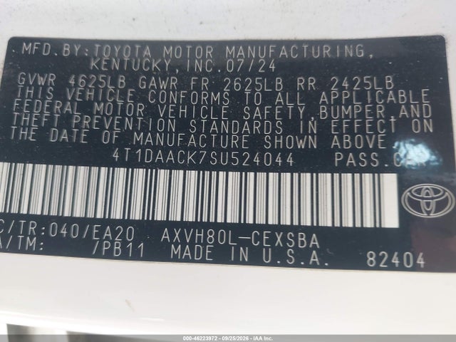 Toyota CAMRY SE 2025 4T1DAACK7SU524044 Image 9