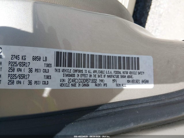 Продаж на аукціоні авто 2013 Chrysler Town & Country Touring-l, vin: 2C4RC1CG3DR571832, номер лоту: 46224029