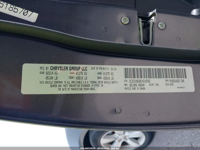 Продаж на аукціоні авто 2014 Dodge Charger Se, vin: 2C3CDXBG0EH318762, номер лоту: 46224035