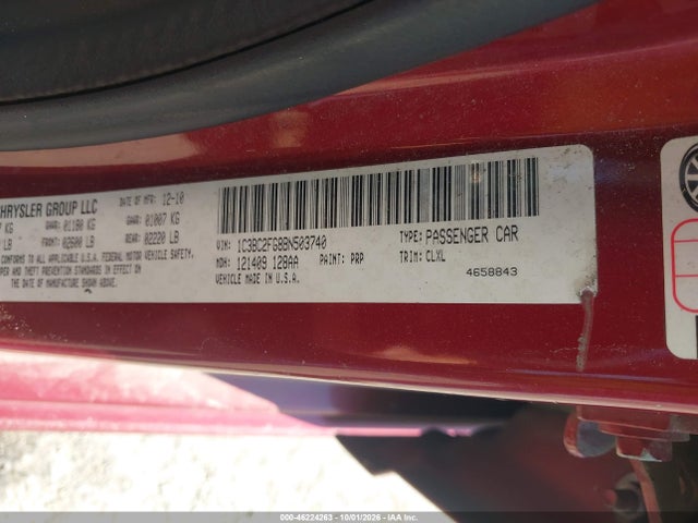 Продаж на аукціоні авто 2011 Chrysler 200 Limited, vin: 1C3BC2FG8BN503740, номер лоту: 46224263