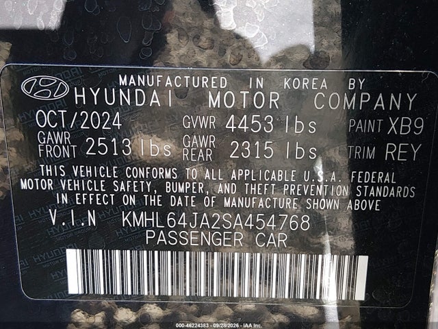 Hyundai SONATA SEL 2025 KMHL64JA2SA454768 Image 9