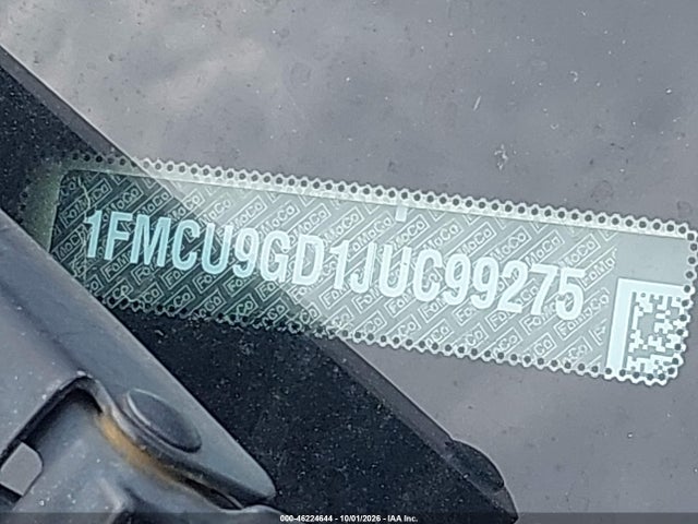 46224644 :رقم المزاد ، 1FMCU9GD1JUC99275 vin ، 2018 Ford Escape Se مزاد بيع