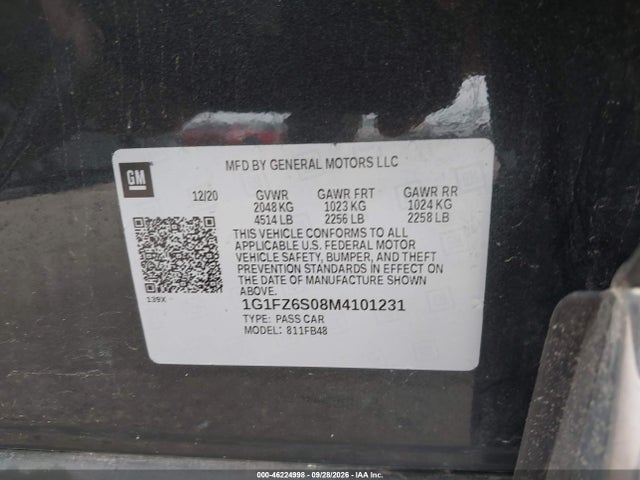 Продажа на аукционе авто 2021 Chevrolet Bolt Ev Fwd Premier, vin: 1G1FZ6S08M4101231, номер лота: 46224998