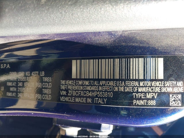 ZFBCFXCB4HP553810 Fiat 500x Trekking Fwd