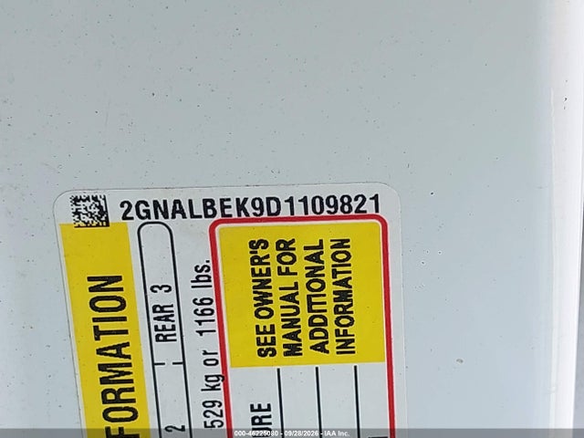 Продажа на аукционе авто 2013 Chevrolet Equinox Ls, vin: 2GNALBEK9D1109821, номер лота: 46225080