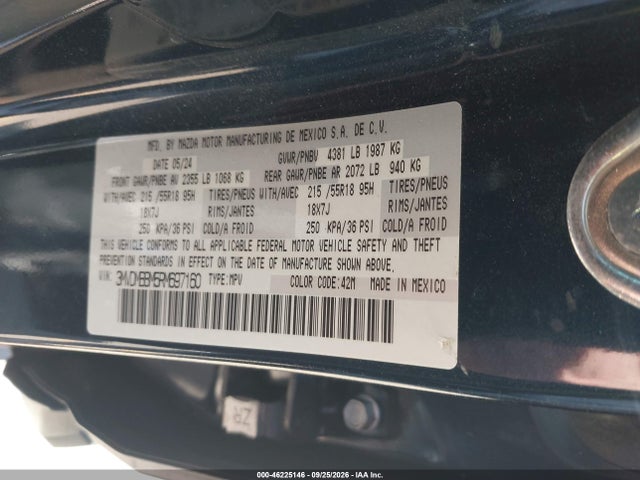 Aukcja sprzedaży 2024 Mazda Cx-30 2.5 S Select Sport, vin: 3MVDMBBM5RM697160, numer aukcji: 46225146
