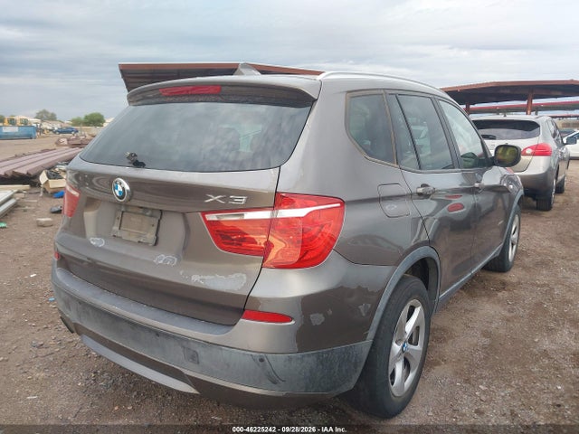 2011 Bmw X3 Xdrive28i მანქანა იყიდება აუქციონზე, vin: 5UXWX5C56BL712703, აუქციონის ნომერი: 46225242