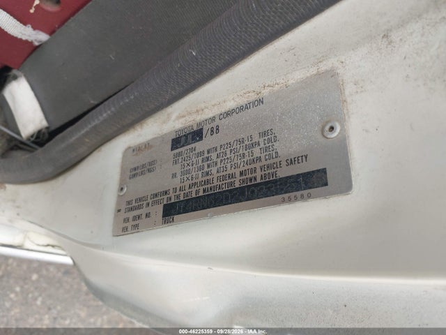 Продаж на аукціоні авто 1988 Toyota 4runner Rn60, vin: JT4RN62D2J0235514, номер лоту: 46225359