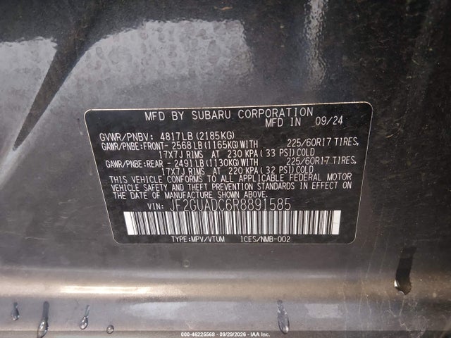 Subaru Crosstrek Premium 2024 JF2GUADC6R8891585 Image 9