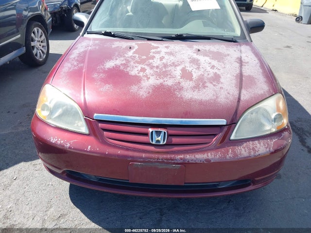 46225752 :رقم المزاد ، 2HGES16583H510073 vin ، 2003 Honda Civic Lx مزاد بيع