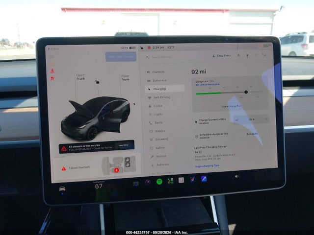 Aukcja sprzedaży 2020 Tesla Model Y Long Range Dual Motor All-wheel Drive, vin: 5YJYGDEE0LF051305, numer aukcji: 46225797