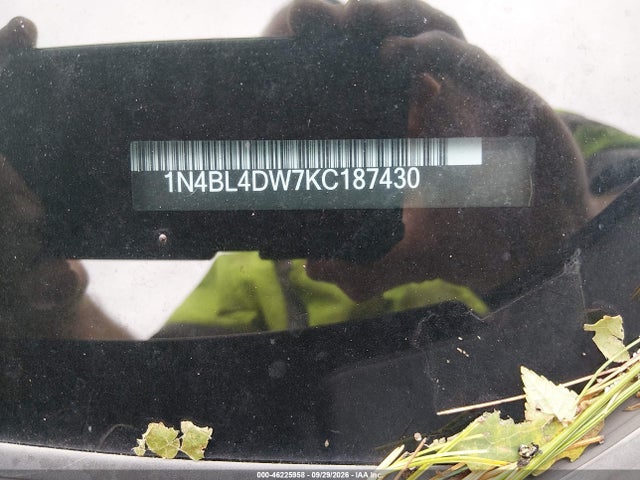46225958 :رقم المزاد ، 1N4BL4DW7KC187430 vin ، 2019 Nissan Altima 2.5 Sv مزاد بيع