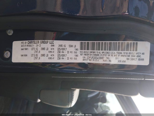 2014 Jeep Cherokee Latitude მანქანა იყიდება აუქციონზე, vin: 1C4PJMCS2EW126087, აუქციონის ნომერი: 46226137