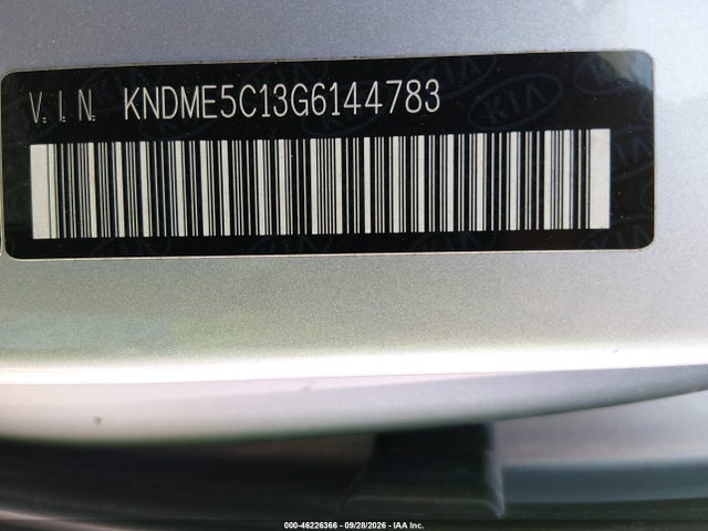 46226366 :رقم المزاد ، KNDME5C13G6144783 vin ، 2016 Kia Sedona Sx Luxury مزاد بيع