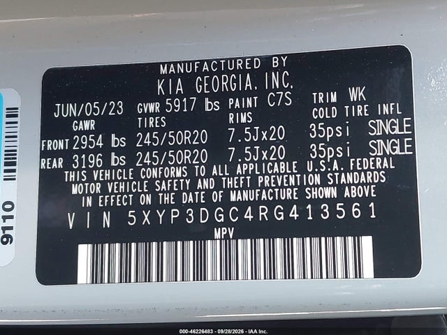 KIA Telluride Ex X-line 2024 5XYP3DGC4RG413561 Image 9