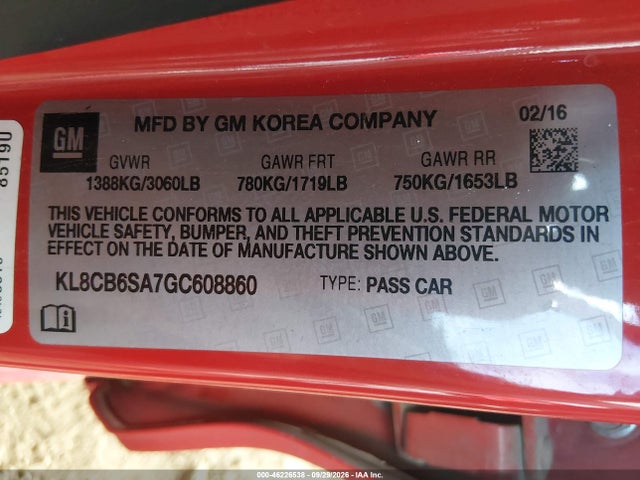 Chevrolet Spark Ls Cvt 2016 KL8CB6SA7GC608860 Image 9